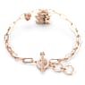 Teddy bracelet, Bear, White, Rose gold-tone plated - Swarovski, 5599284