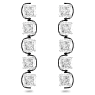 Pendants d'oreilles Harmonia, Cristaux flottants taille coussin, Blanches, Finition mix de métal - Swarovski, 5600043