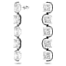Pendants d'oreilles Harmonia, Cristaux flottants taille coussin, Blanches, Finition mix de métal - Swarovski, 5600043