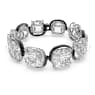 Harmonia bracelet, Cushion cut, White, Mixed metal finish - Swarovski, 5600047
