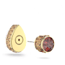 Chroma stud earring, Single, Drop cut, Multicolored, Gold-tone plated - Swarovski, 5600524