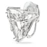 Mesmera oorclip, Enkel, Triangle-slijpvorm, Wit, Rodium toplaag - Swarovski, 5600753