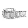 Matrix ring, Baguette cut, White, Rhodium plated - Swarovski, 5600787