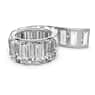 Matrix ring, Baguette cut, White, Rhodium plated - Swarovski, 5600787
