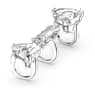 Mesmera Cocktailring, Set (3), Verschiedene Schliffe, Weiß, Rhodiniert - Swarovski, 5600854