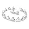 Matrix Tennis bracelet, Triangle cut, White, Rhodium plated - Swarovski, 5600864