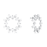 Millenia 大圈耳環, 梨形切割, 白色, 鍍白金色 - Swarovski, 5601509