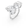 Millenia cocktail ring, Pear cut, White, Rhodium plated - Swarovski, 5608999