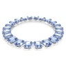 Millenia Tennis necklace, Oversized crystals, Octagon cut, Blue, Rhodium plated - Swarovski, 5609703