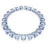 Náhrdelník Tennis Millenia, Oversize křišťály, Osmihranný výbrus, Modrá, Pokoveno rhodiem - Swarovski, 5609703