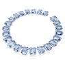 Náhrdelník Tennis Millenia, Oversize křišťály, Osmihranný výbrus, Modrá, Pokoveno rhodiem - Swarovski, 5609703