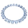 Millenia Tennis necklace, Oversized crystals, Octagon cut, Blue, Rhodium plated - Swarovski, 5609703