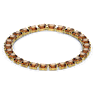 Colier Millenia, Tăietură pătrată, Maro, Placat cu auriu - Swarovski, 5609705
