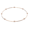 Verižica Constella, Okrogli rez, Bela, Prevleka rožnato zlatega odtenka - Swarovski, 5609710