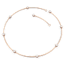 Verižica Constella, Okrogli rez, Bela, Prevleka rožnato zlatega odtenka - Swarovski, 5609710