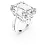 Mesmera koktélgyűrű, Nyolcszög metszés, Fehér, Ródium bevonattal - Swarovski, 5610382