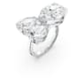 Millenia Ring, Tropfenschliff, Weiß, Rhodiniert - Swarovski, 5610394