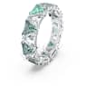 Ortyx cocktail ring, Triangle cut, Green, Rhodium plated - Swarovski, 5610399