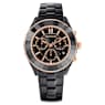 Octea Lux Sport watch, Swiss Made, Metal bracelet, Black, Black finish - Swarovski, 5610472