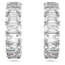 Millenia hoop earrings, Octagon cut, White, Rhodium plated - Swarovski, 5612673