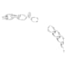 Dextera necklace, Mixed links, White, Rhodium plated - Swarovski, 5613391