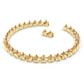 สร้อยคอ Tennis Matrix, เจียระไนทรง Pyramid, โทนสีทอง, เคลือบโทนสีทอง - Swarovski, 5613679