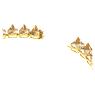 สร้อยคอ Tennis Matrix, เจียระไนทรง Pyramid, โทนสีทอง, เคลือบโทนสีทอง - Swarovski, 5613679