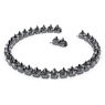 Matrix Tennisketting, Pyramid-slijpvorm, Grijs, Ruthenium toplaag - Swarovski, 5613682