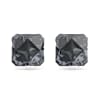 Matrix stud earrings, Pyramid cut, Gray, Ruthenium plated - Swarovski, 5613723