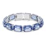 Millenia bracelet, Octagon cut, Blue, Rhodium plated - Swarovski, 5614927