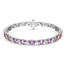 Matrix 브레이슬릿, 트라이앵글 컷, 핑크, 로듐 플래팅 - Swarovski, 5614928