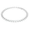 Millenia ketting, Octagon-slijpvorm, Wit, Rodium toplaag - Swarovski, 5614929