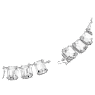 Millenia ketting, Octagon-slijpvorm, Wit, Rodium toplaag - Swarovski, 5614929