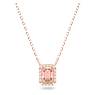 Una Halskette, Oktagon-Schliff, Rosa, Roségold-Legierungsschicht - Swarovski, 5614933