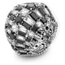 Hyperbola แหวนค็อกเทล, ผสมผสานเหลี่ยมเจียระไนหลายหลายรูปแบบ, ดำ, เคลือบโรเดียม - Swarovski, 5615322