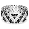 Matrix cuff, Triangle cut, Black, Rhodium plated - Swarovski, 5615325