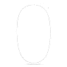 Cintura, Taglio squadrato, Bianco, Placcato rodio - Swarovski, 5615860