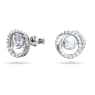 Generation stud earrings, Pear shape, Blue, Rhodium plated - Swarovski, 5616264