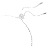 Dextera bracelet, Interlocking loop, White, Rhodium plated - Swarovski, 5616478