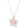 Stella pendant, Mixed cuts, Star, White, Rose gold-tone plated - Swarovski, 5617766