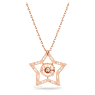Stella pendant, Mixed cuts, Star, White, Rose gold-tone plated - Swarovski, 5617766