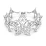 Bracelet Stella, Tailles variées, Étoile, Large, Blanc, Métal rhodié - Swarovski, 5617880