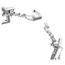 Bracelet Stella, Tailles variées, Étoile, Large, Blanc, Métal rhodié - Swarovski, 5617880