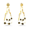 Somnia Oorhangers, Kroonluchter, Extra lang, Meerkleurig, Goudkleurige toplaag - Swarovski, 5618294