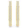 Orecchini a cerchio Dextera, Forma ottagonale, Grandi, Bianchi, Placcato color oro - Swarovski, 5618304
