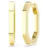 Orecchini a cerchio Dextera, Forma ottagonale, Grandi, Bianchi, Placcato color oro - Swarovski, 5618304