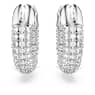Kruhové náušnice Dextera, Malé, Bílá, Pokoveno rhodiem - Swarovski, 5618306