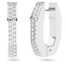 Anneaux d'oreilles Dextera, Forme octogonale, Petites, Blanches, Métal rhodié - Swarovski, 5618307