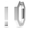 Dextera hoop earrings, Octagon shape, Medium, White, Rhodium plated - Swarovski, 5618308