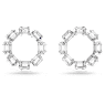 Anneaux d'oreilles Millenia, Taille octogonale, Blanches, Métal rhodié - Swarovski, 5618629